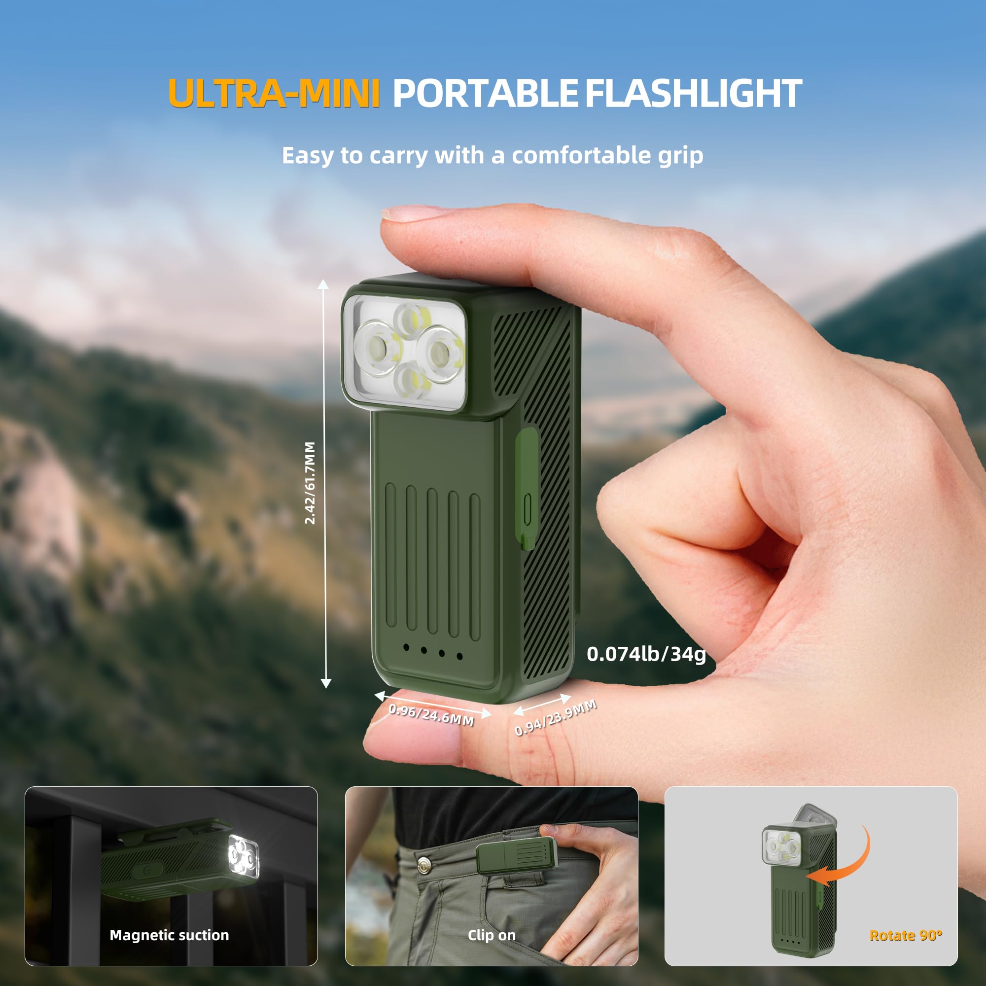 Eyshwu EDC rotatable head for adjustable beam during tasks.