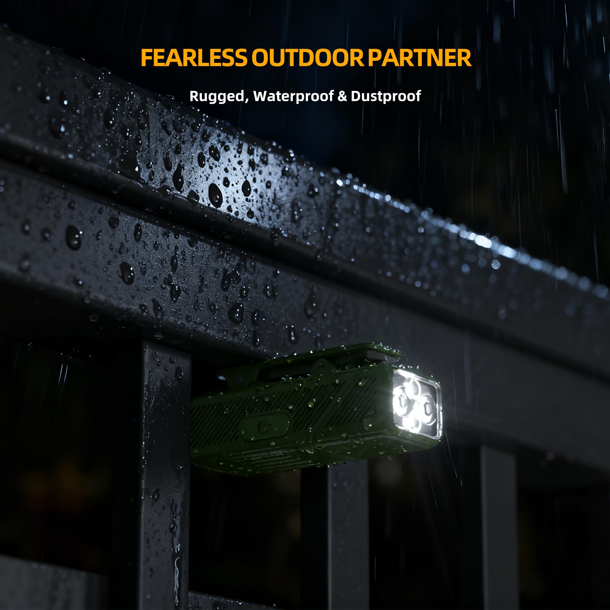 Eyshwu EDC durable body withstands rain and drops for outdoor use.