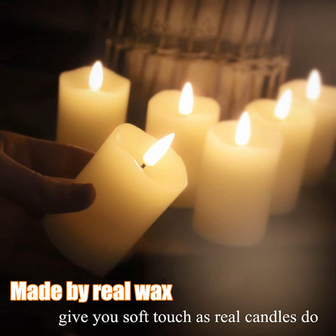 Eywamage 2x3-inch ivory candles in a 6-pack for versatile decor.