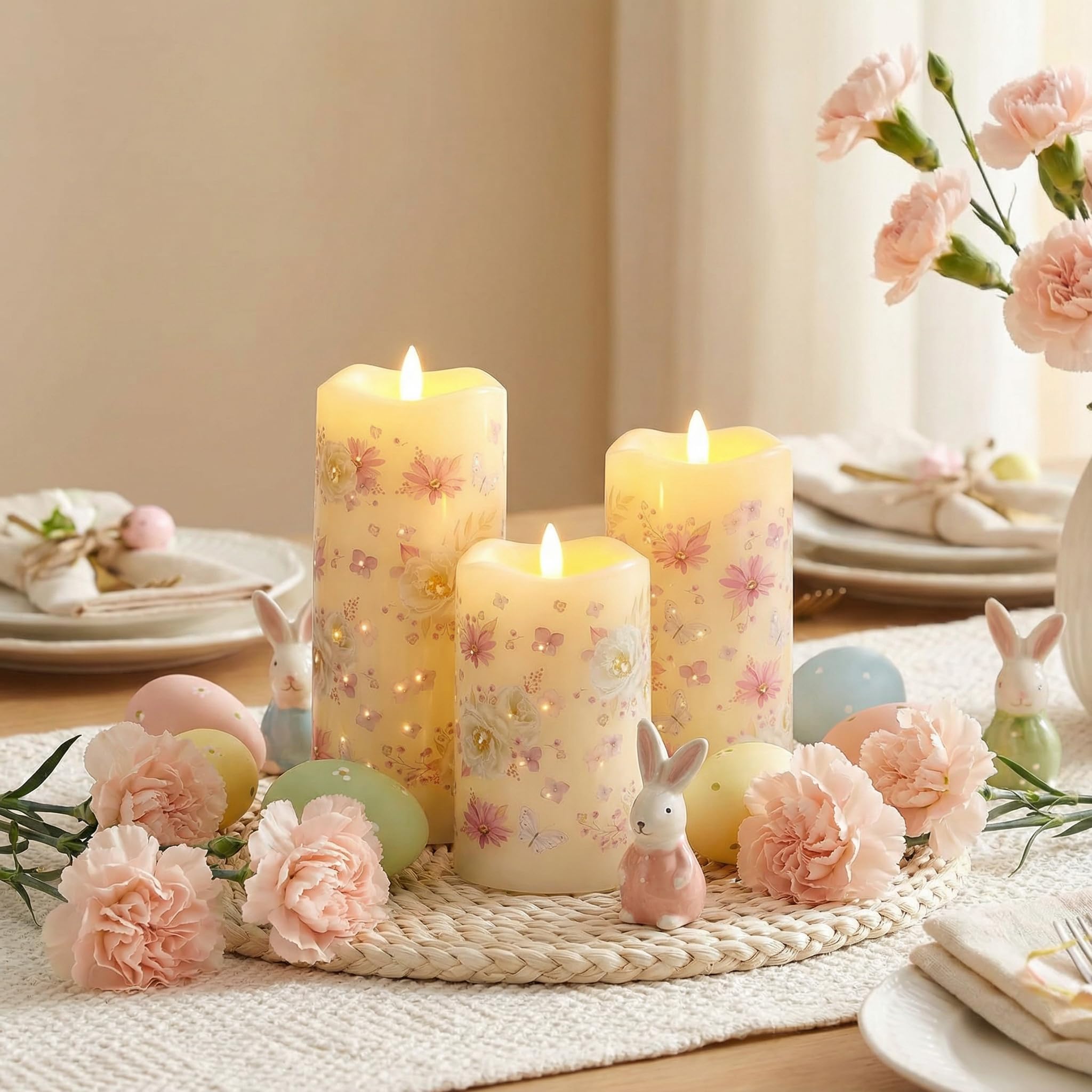 Eywamage auto-timer remote pillar candle for flexible scheduling