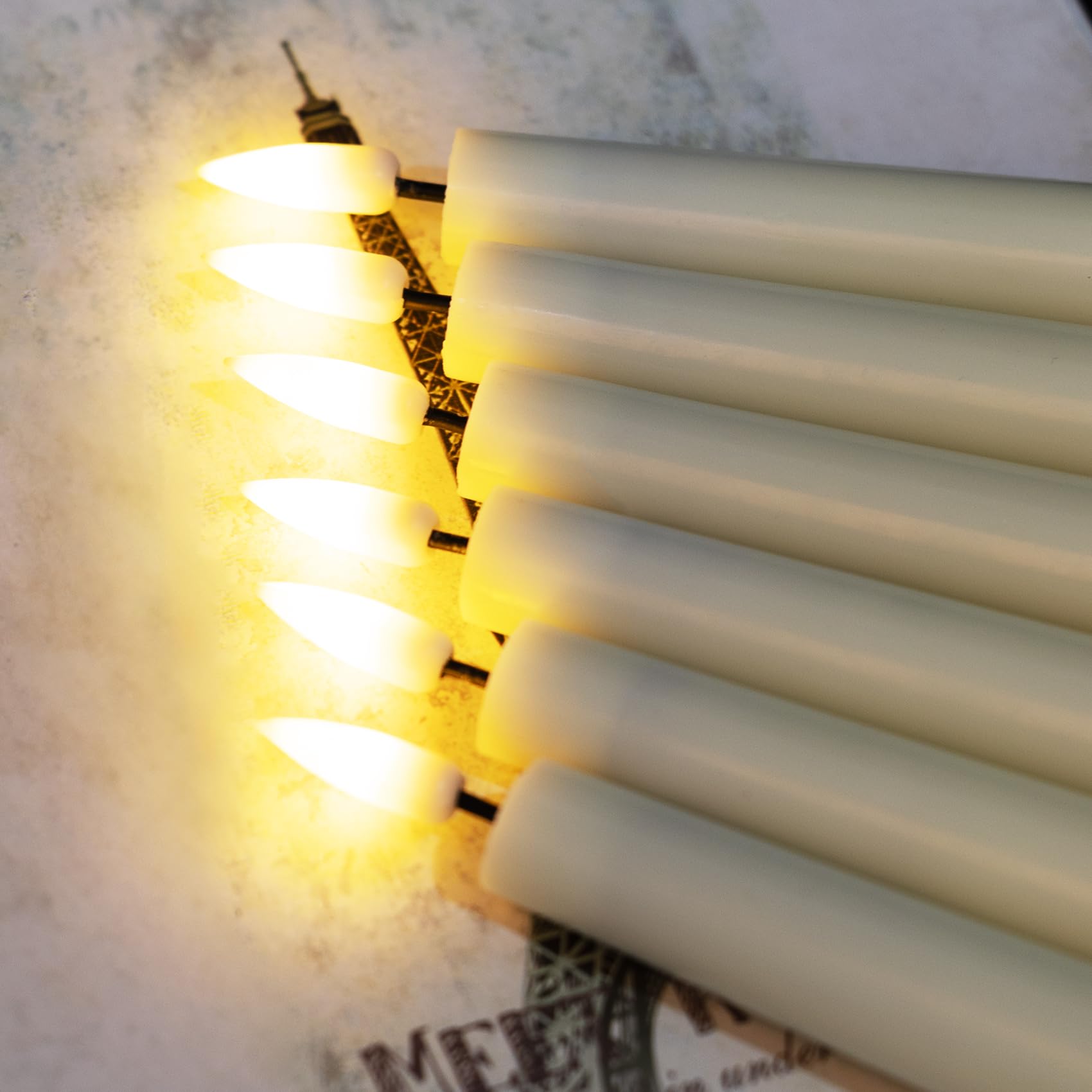 Eywamage six-pack battery-powered candles provide long-lasting ambient lighting