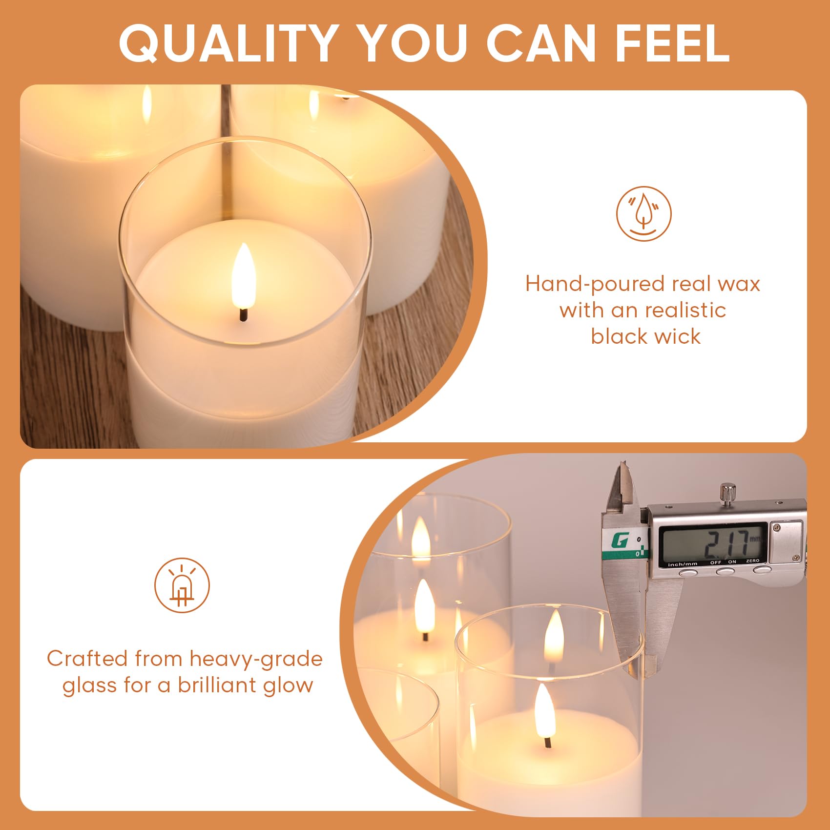 Eywamage battery-powered candles offer long-lasting ambient light for events