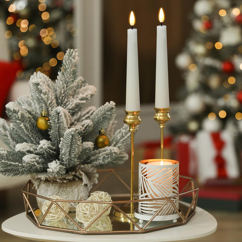 Eywamage candles on dining table create warm, inviting meals and conversations