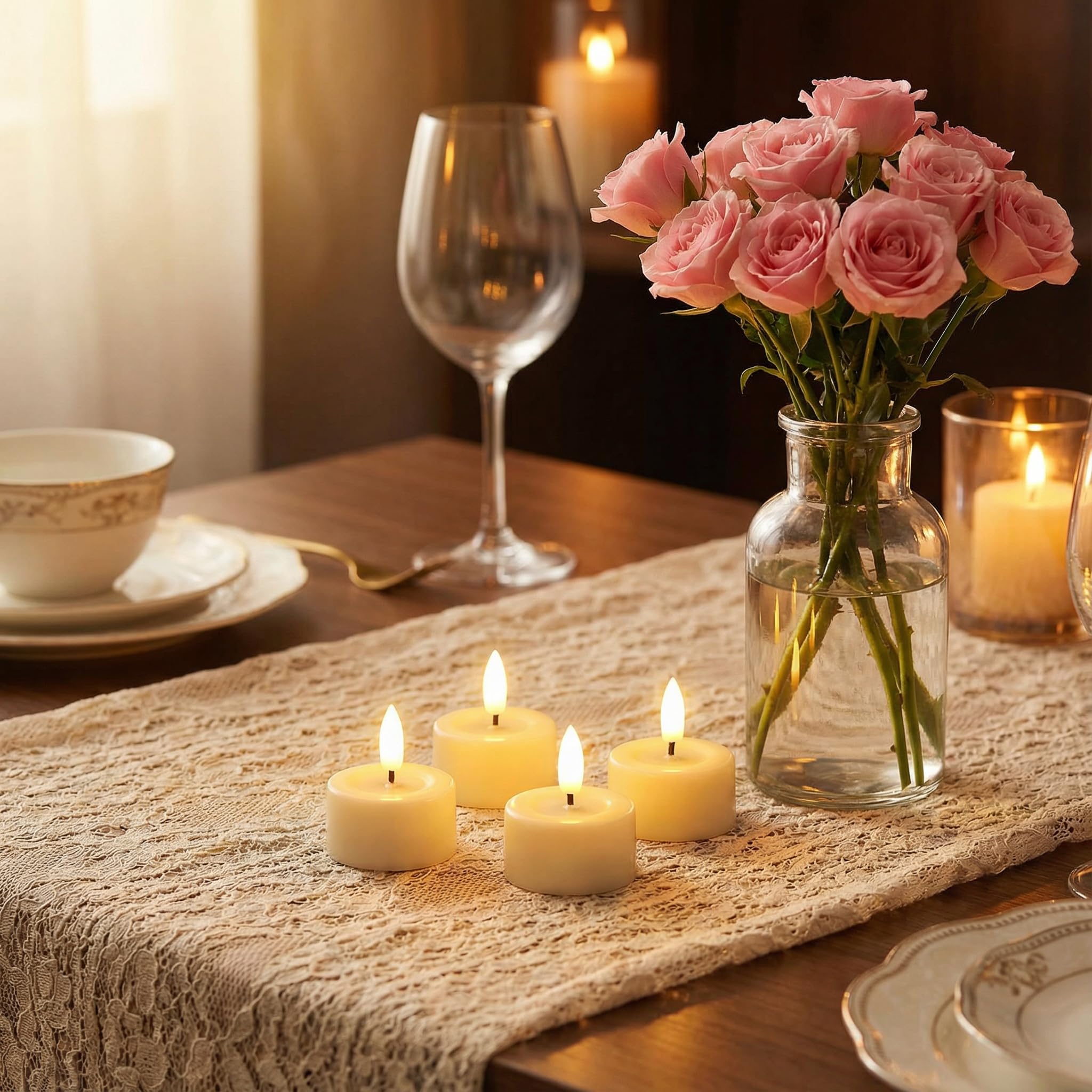 Eywamage flameless tealight set of ten for elegant home and event décor