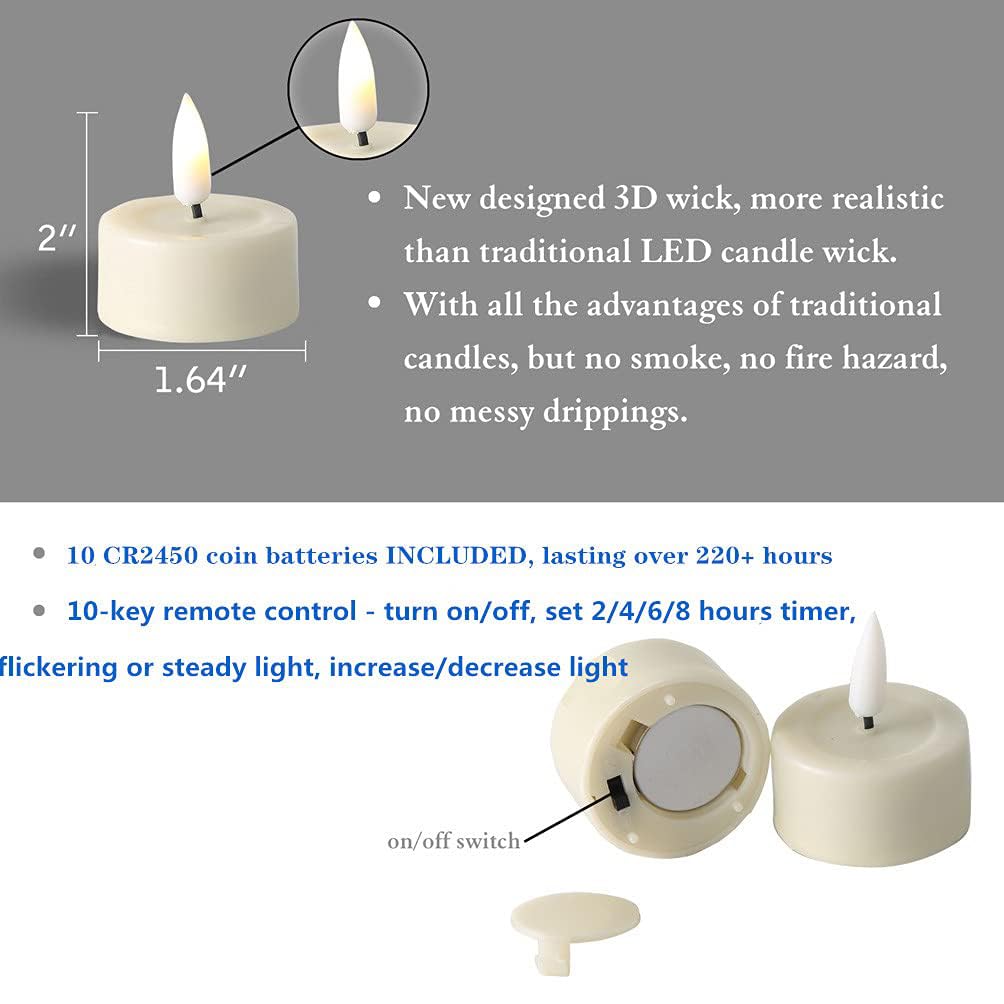 Eywamage ivory tea candle delivers soft, warm light with windproof safety