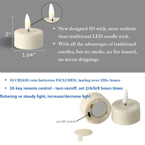 Eywamage ivory tea candle delivers soft, warm light with windproof safety