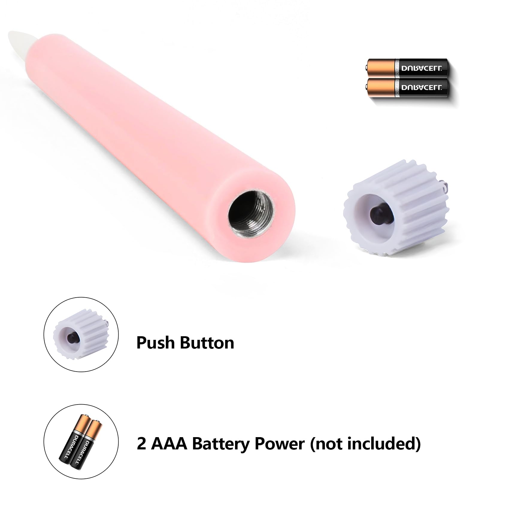 Eywamage LED taper flicker close-up reveals realistic wax coating