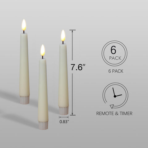 Eywamage LED taper candles flicker safely, offering flame-free mood for gatherings