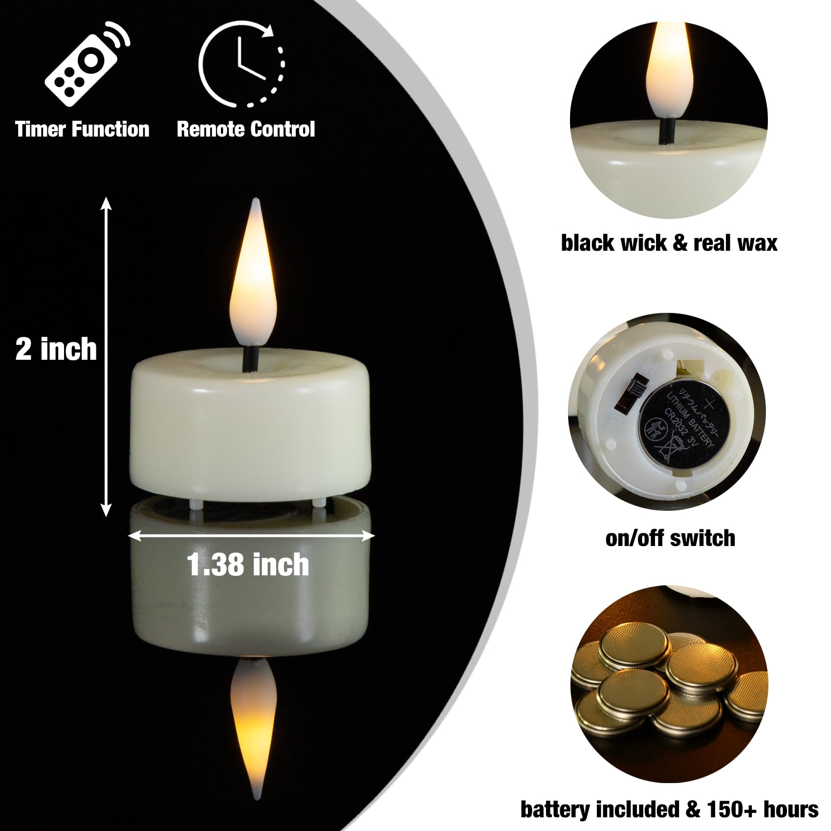 Eywamage remote control tealight lets you schedule timing.