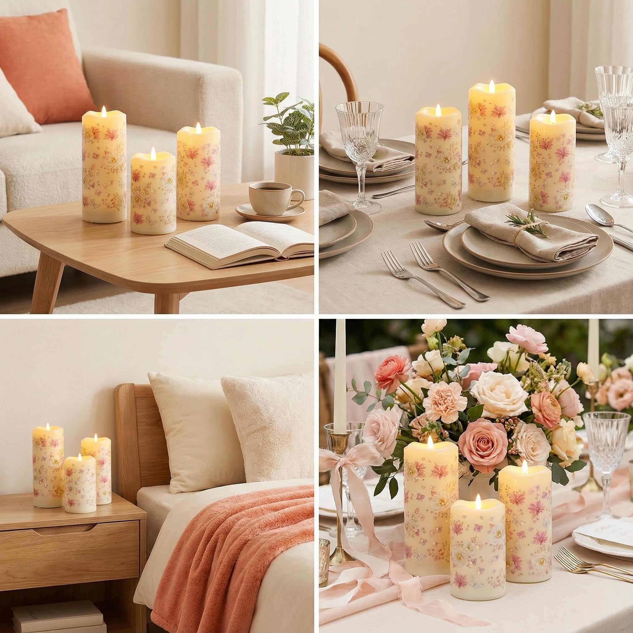 Eywamage unscented, safe pillar candles ideal for homes with kids