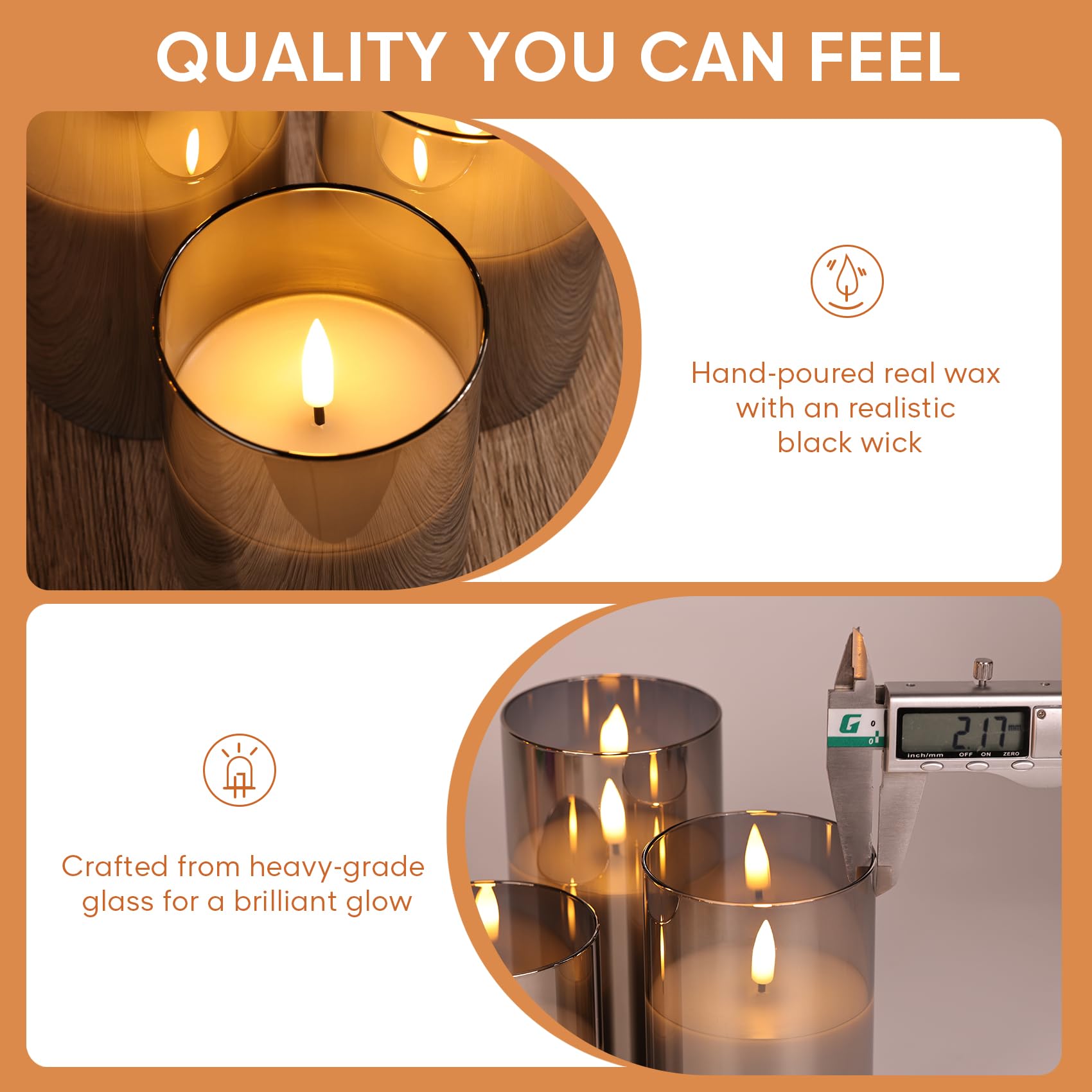 Eywamage candles powered by AA batteries, long-lasting operation