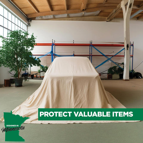 EZ DROP washable and reusable painter's drop cloth for multiple projects