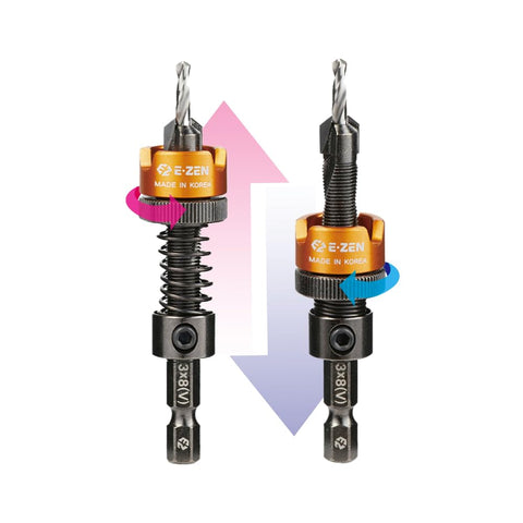 EZ EZEN knurled collar enables tool-free depth setting for faster work