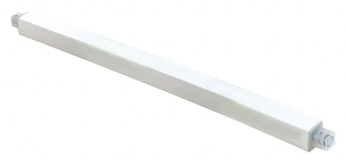 EZ-FLO 15198 adjustable towel bar in white plastic for customizable bathroom organization.