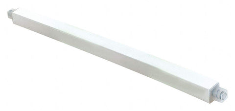EZ-FLO 15198 adjustable towel bar in white plastic for customizable bathroom organization.
