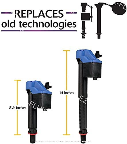 EZ-FLUID blue universal fill valve for Toto toilets, easy DIY replacement