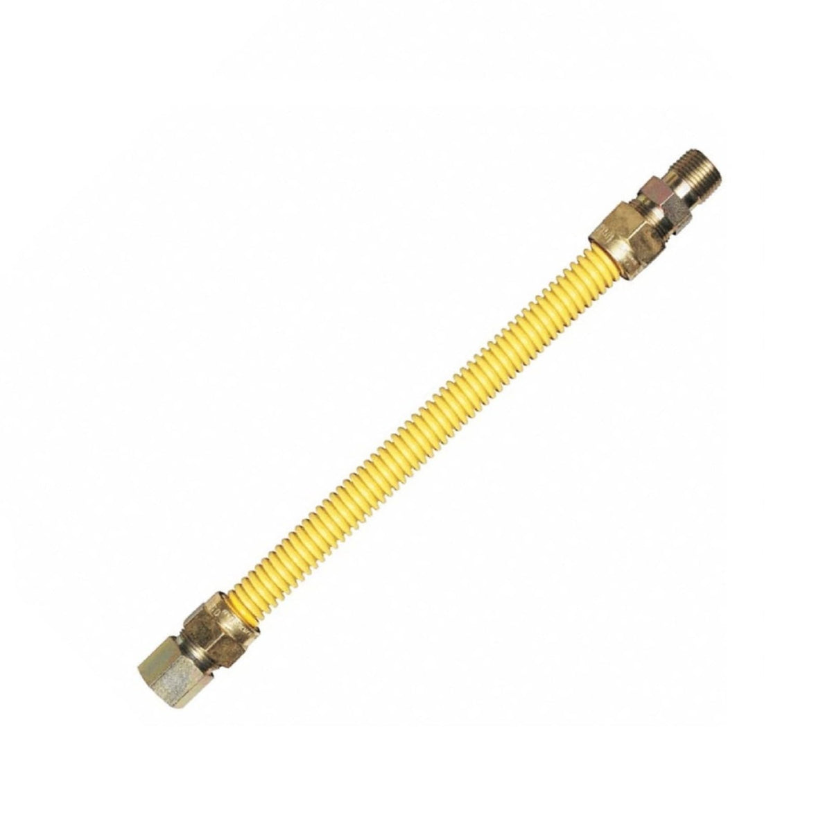 EZ-FLUID 18inch yellow epoxy coated gas connector for residential tankless water heaters