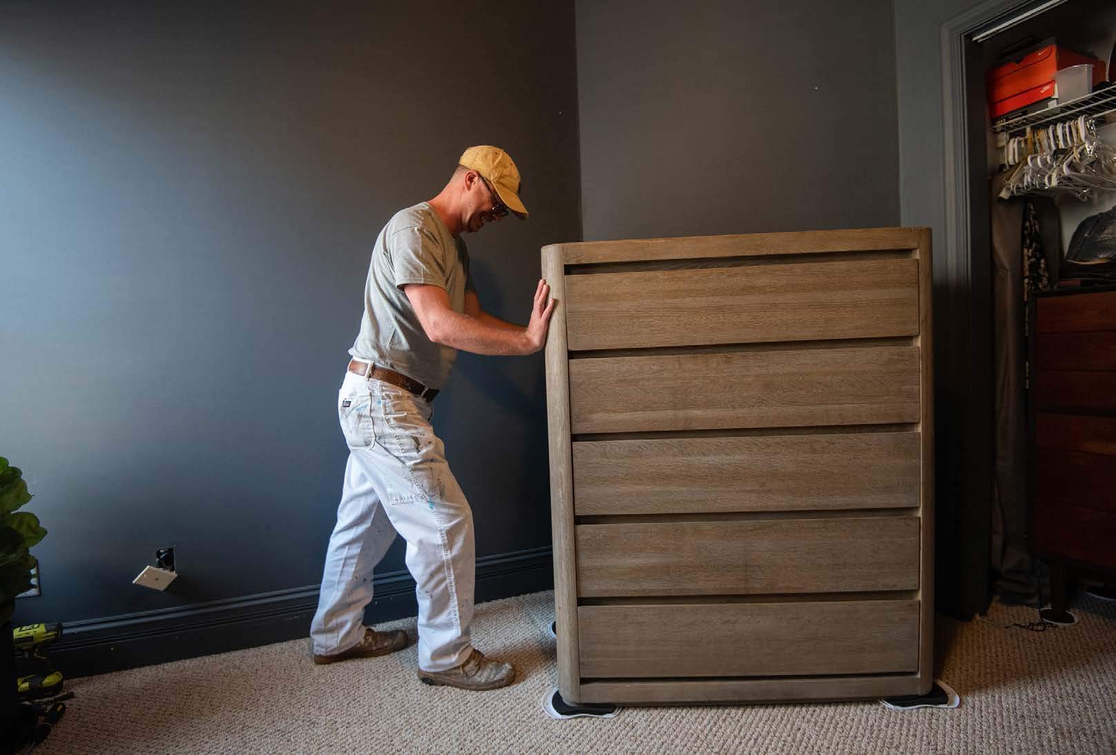 EZ Moves large slide side view under corner for easy furniture repositioning