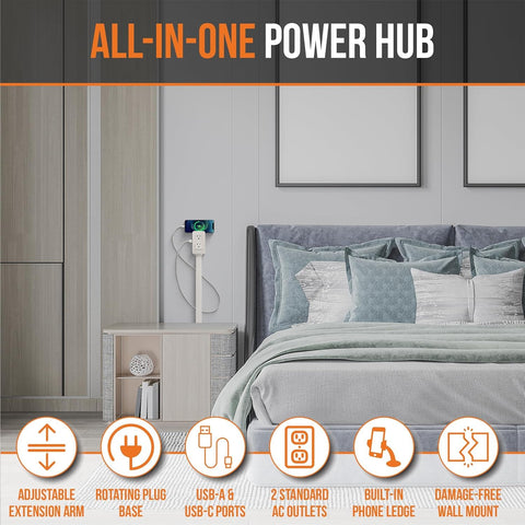 EZ Outlet USB-A port for quick device charging.