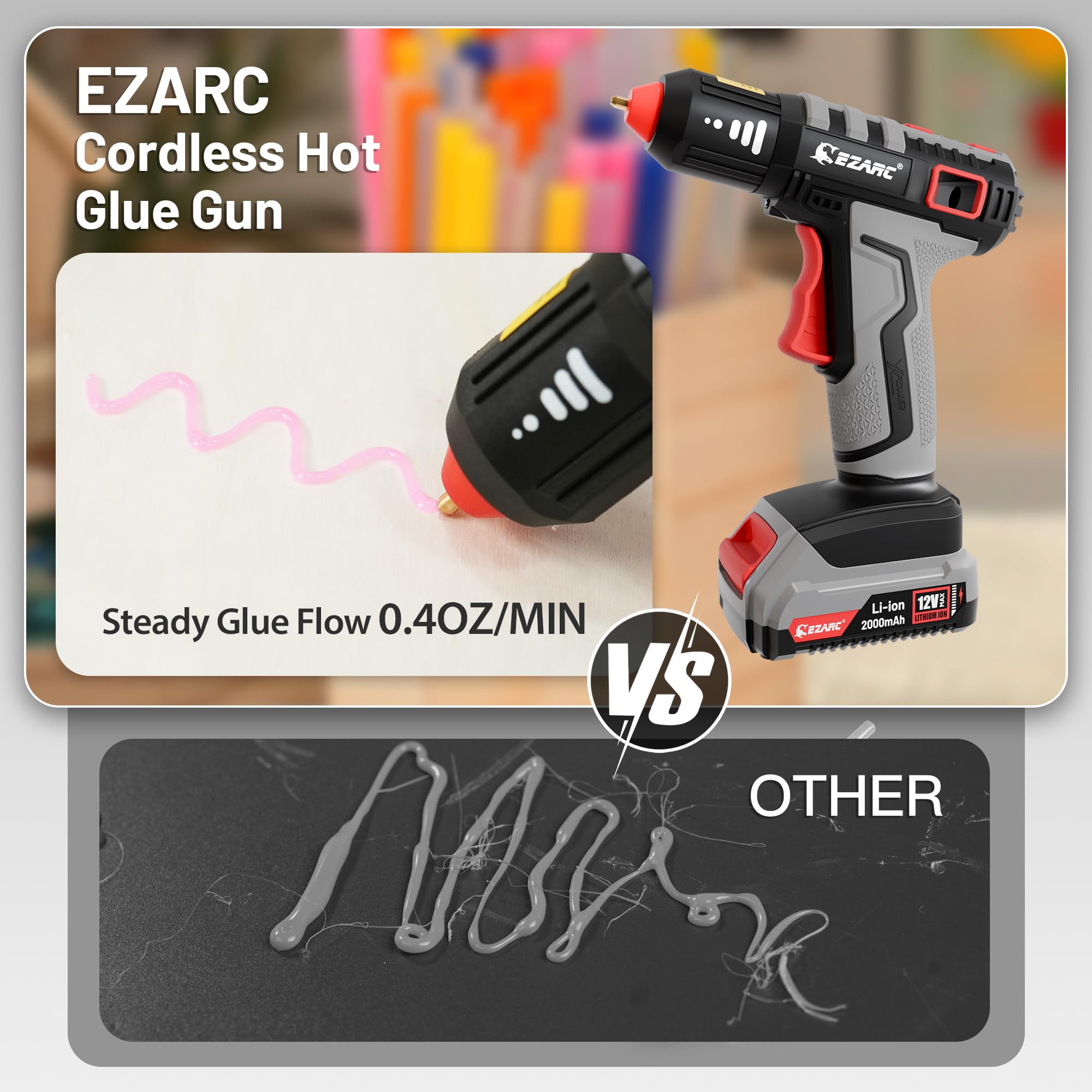 EZARC 12V battery pack supports longer crafting sessions