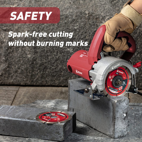 EZARC blade engineered for spark-free cutting and reduced burn marks
