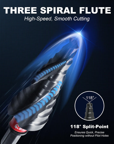 EZARC AlTiN coated step bit for reduced heat and wear.
