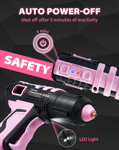 EZARC automatic power-off safety feature shown during inactivity