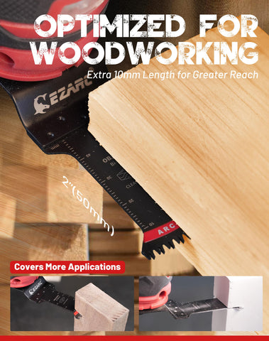 EZARC BIM flush-cutting blade for tight joints.