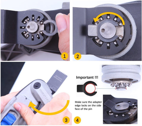 EZARC blades fit many oscillating tools with adapters for versatile use.