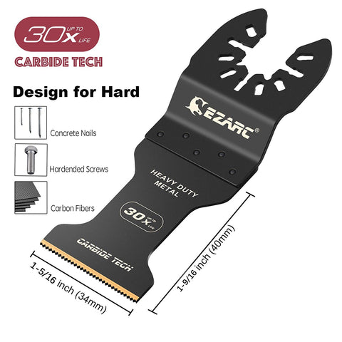 EZARC carbide blade tackles nails and bolts with ease.