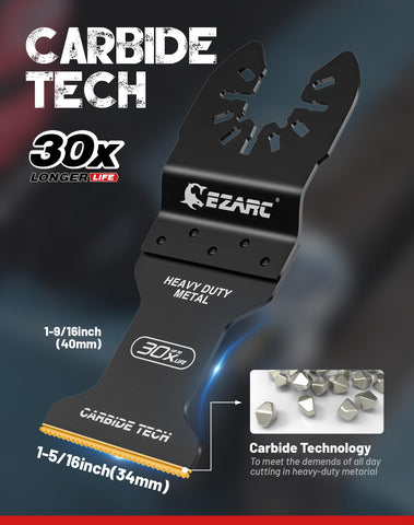 EZARC blade with slim body enabling precise, durable metal cuts