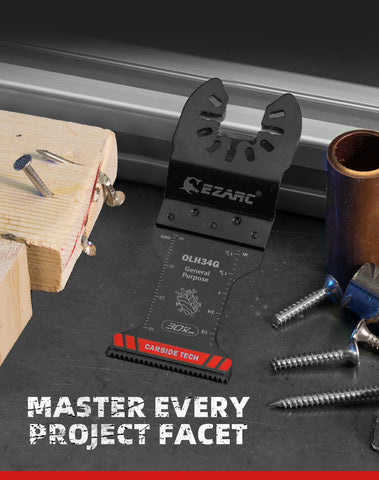 EZARC blade width 1-3/8 inches enables controlled depth and accuracy