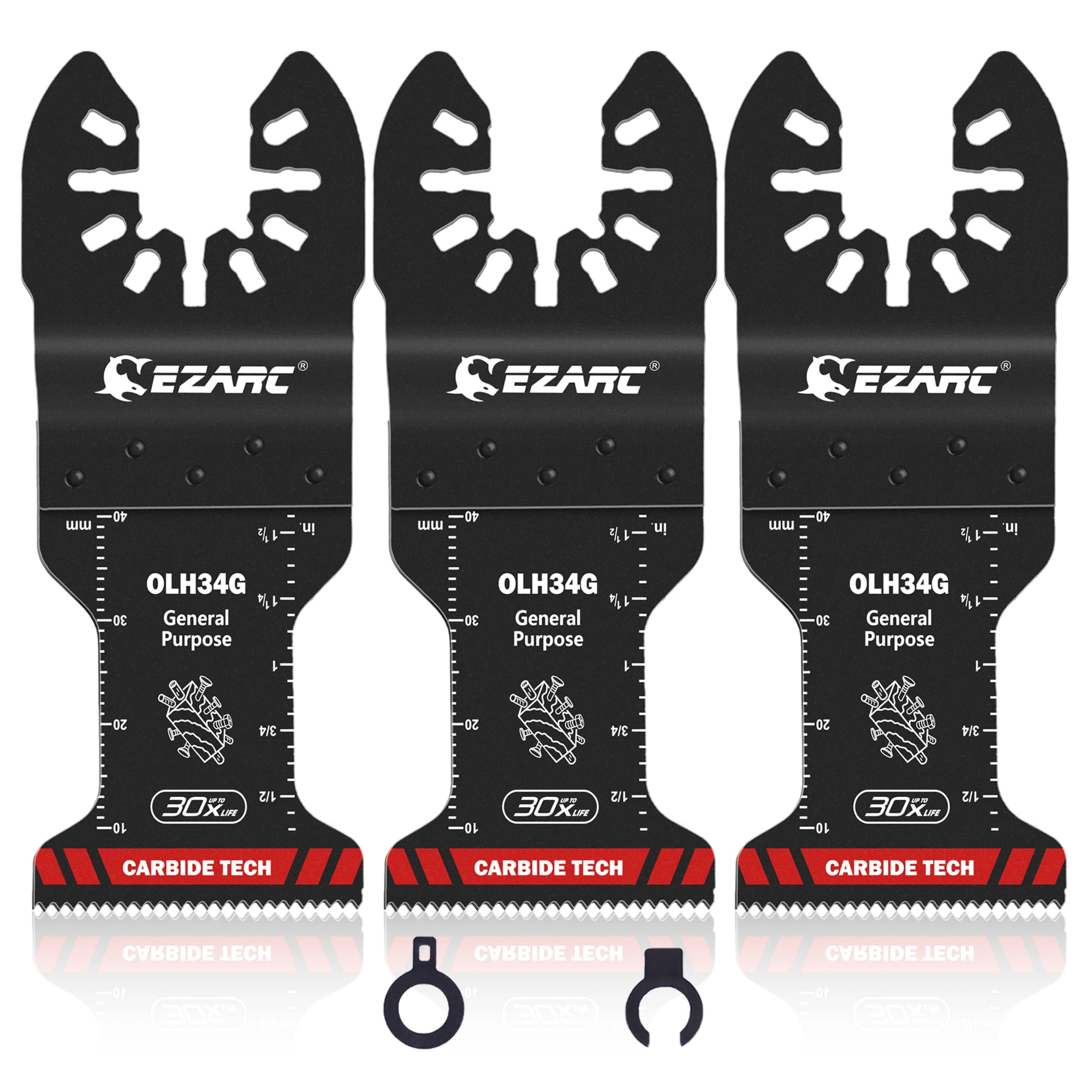 EZARC carbide oscillating blades for general-purpose cuts with quick release