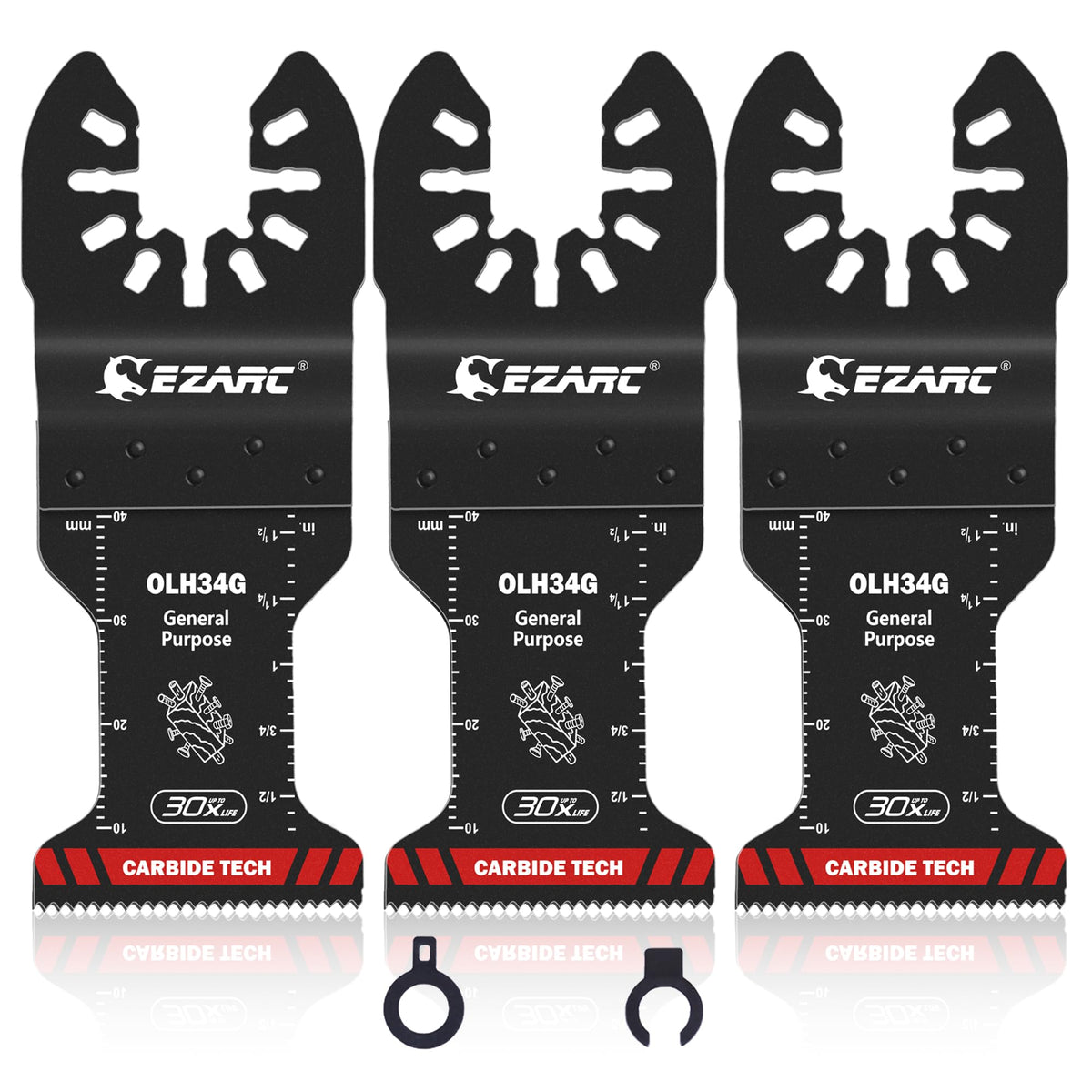 EZARC carbide oscillating blades for general-purpose cuts with quick release