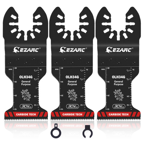 EZARC carbide oscillating blades for general-purpose cuts with quick release