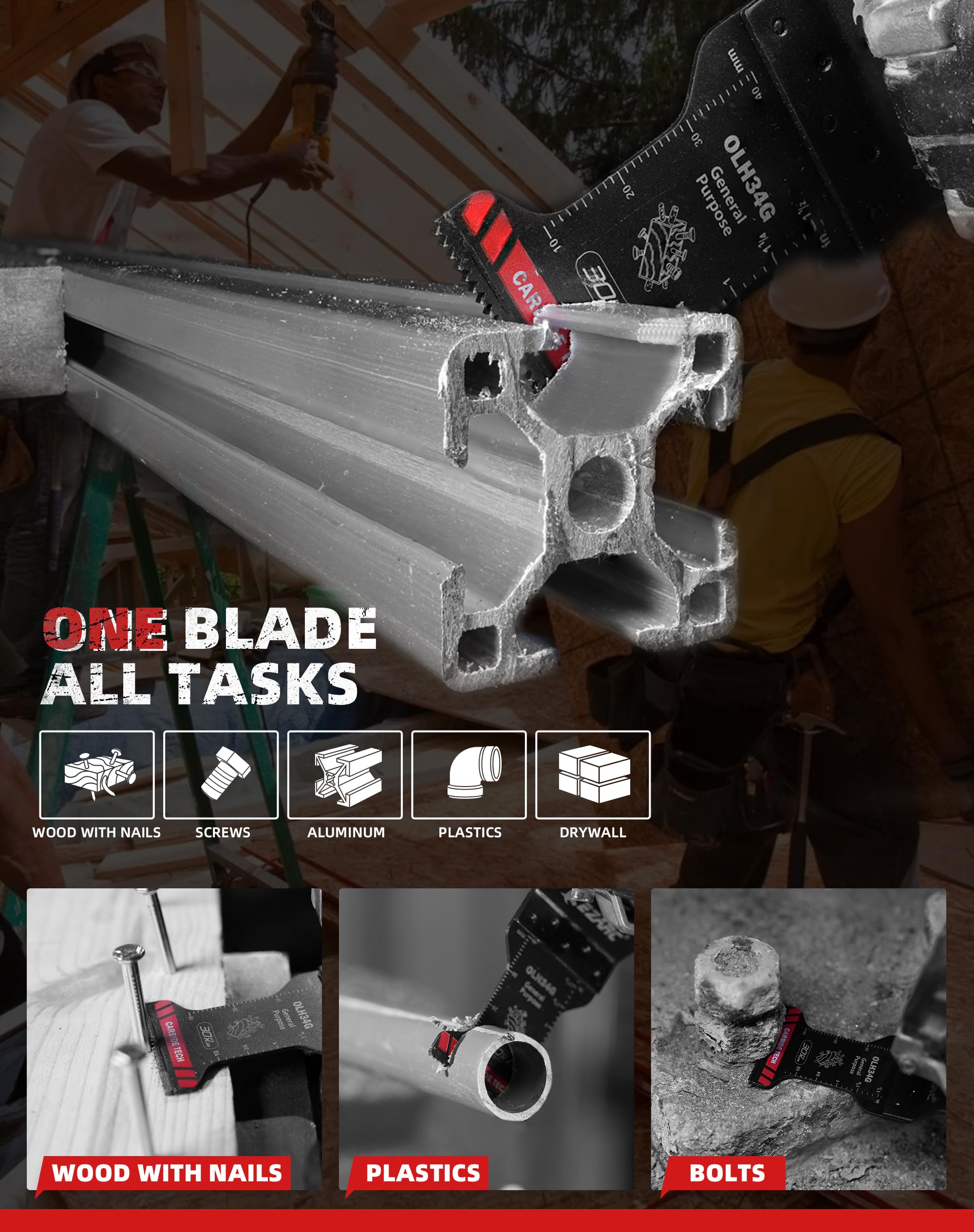EZARC blade powers nail-embedded wood cuts for faster project progress