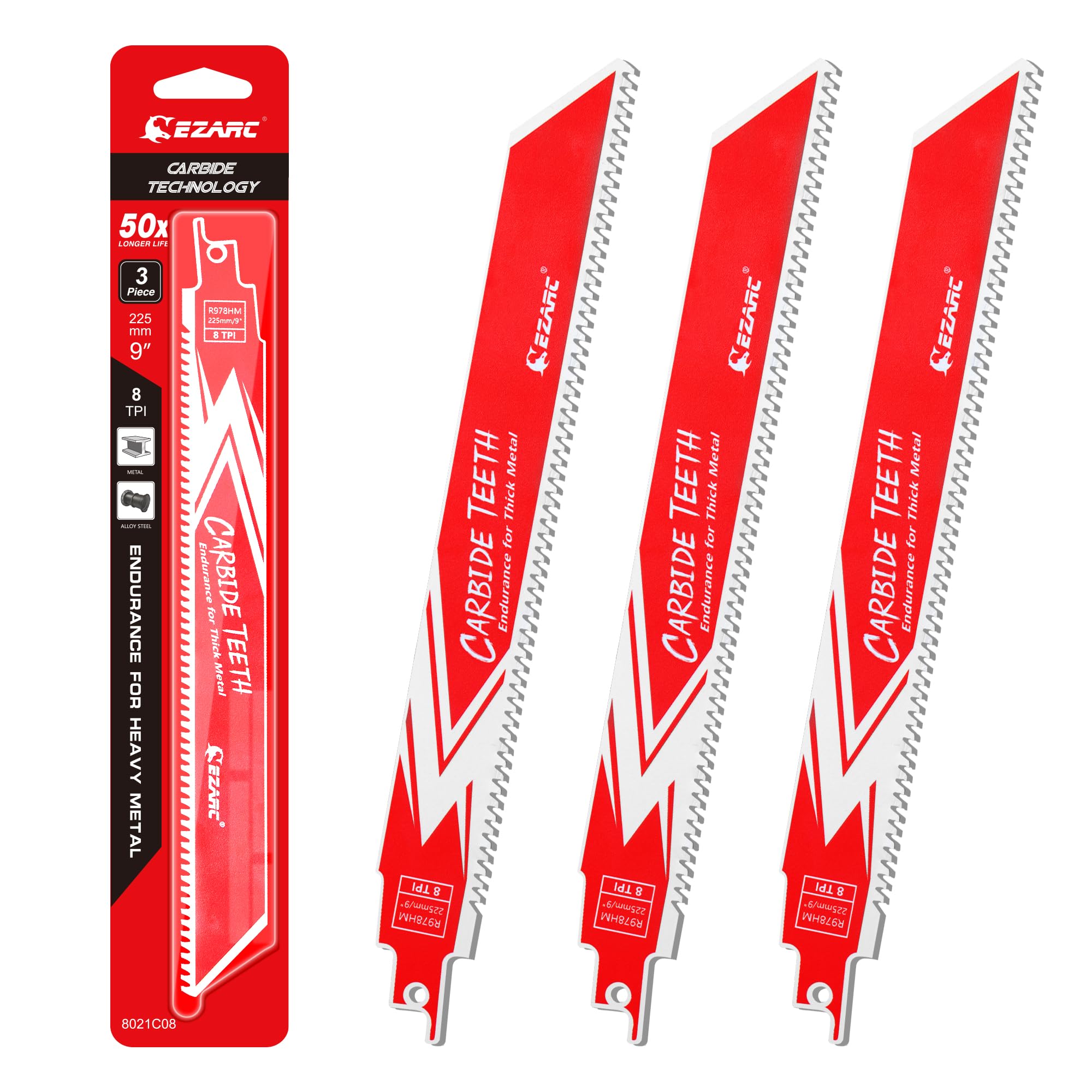 EZARC carbide saw blade R978HM endurance 9-inch for durable thick-metal cuts