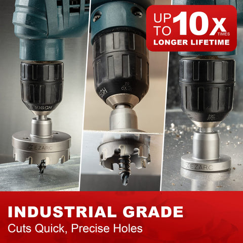 EZARC carbide teeth deliver long life while cutting metal.