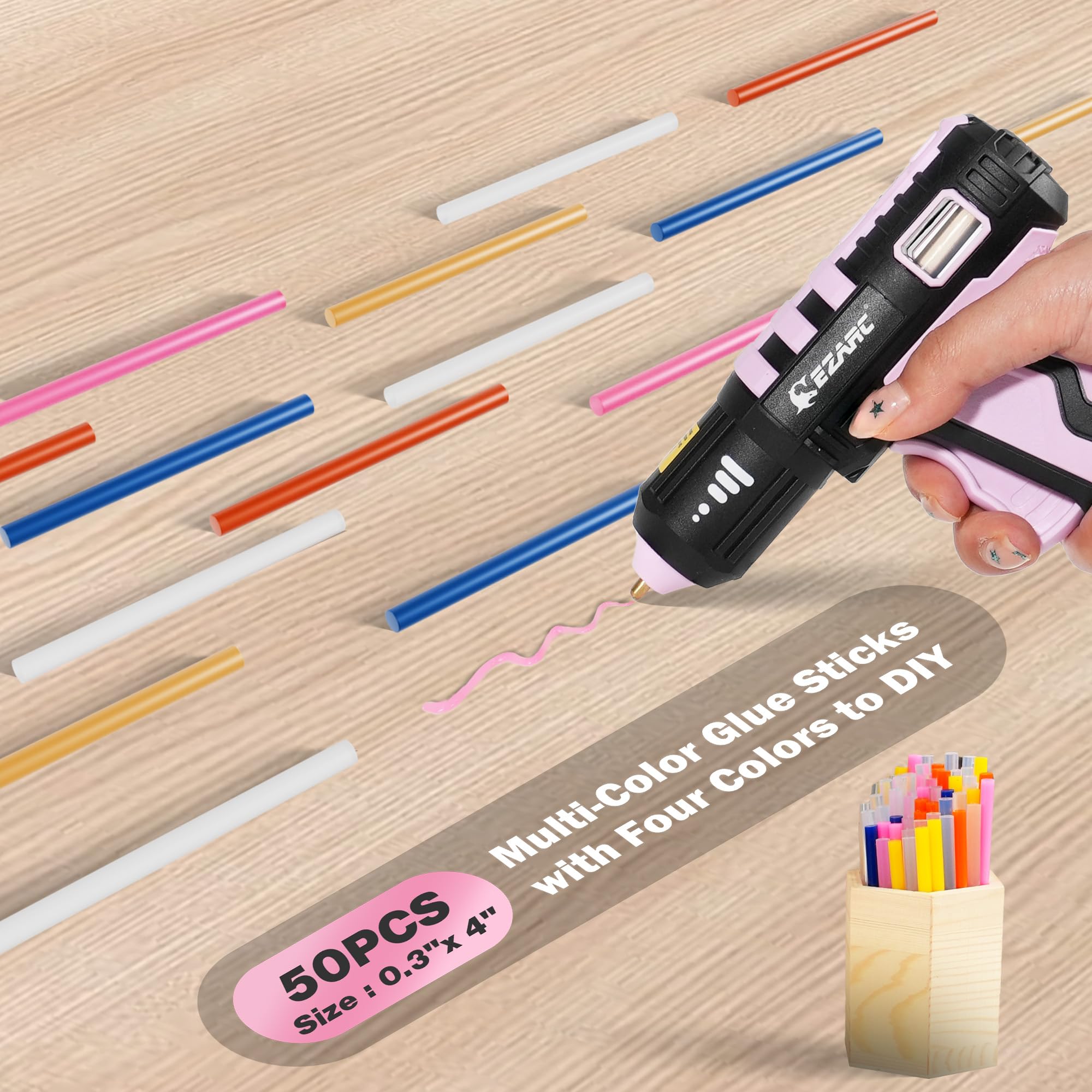 EZARC glue gun used in crafts and DIY projects for precise details.