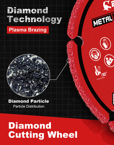 EZARC diamond technology extends wheel life and boosts cutting efficiency.