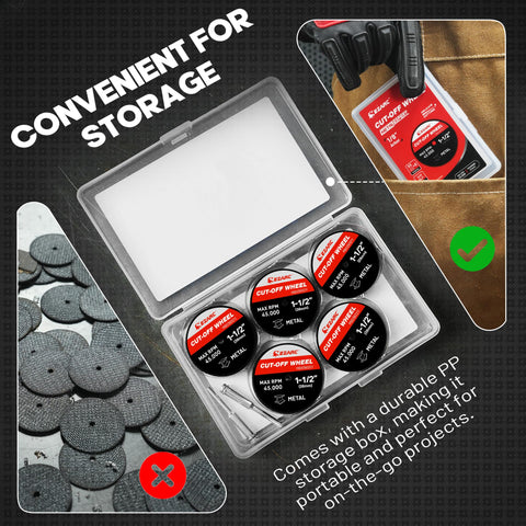 32 discs stored in a sturdy PP case for easy transport.