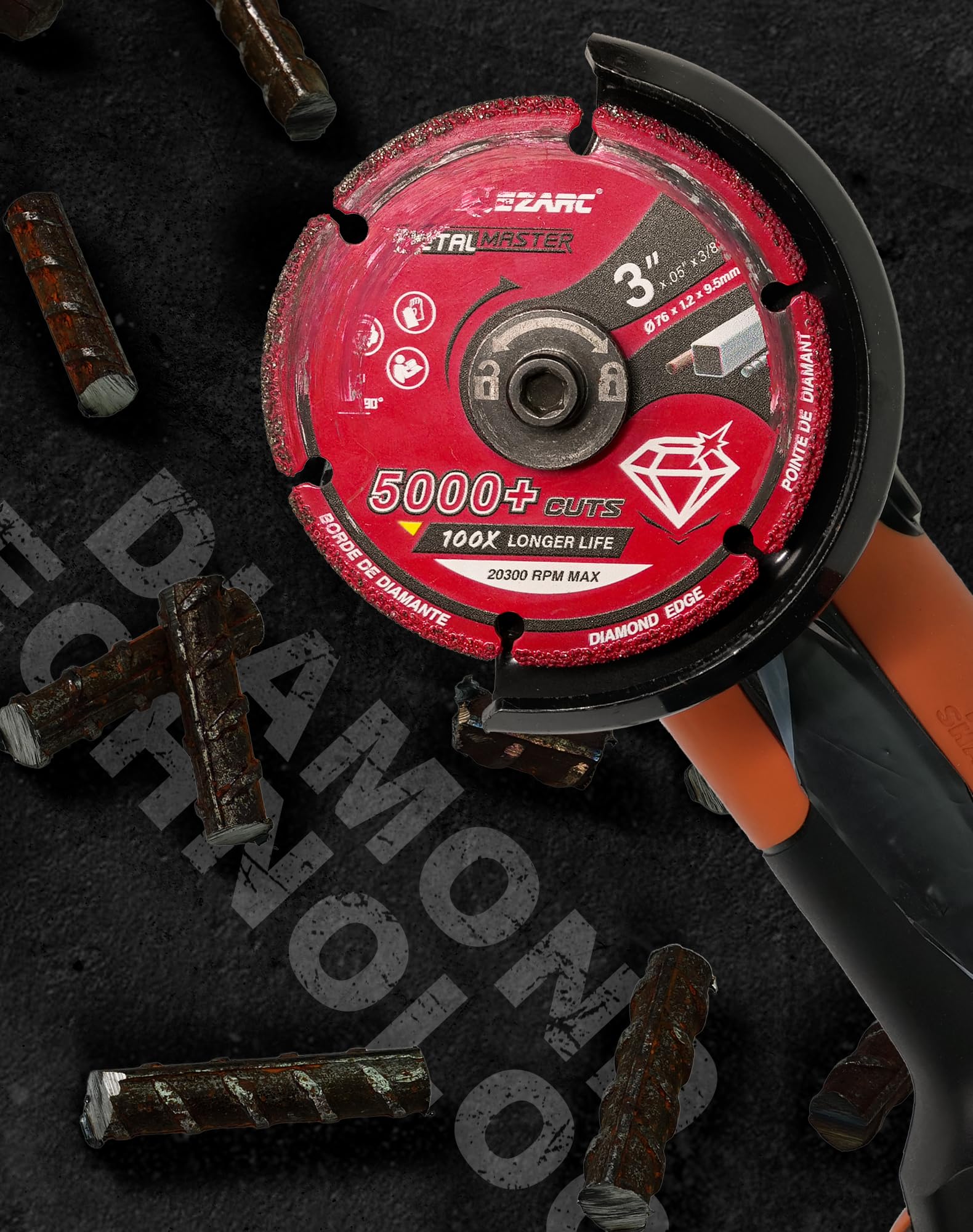 Ideal for die grinders in metal fabrication or repair tasks.