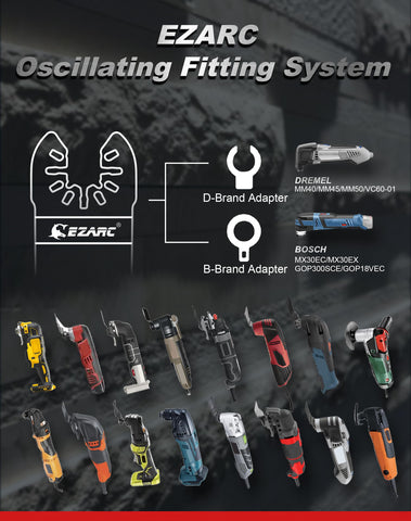 EZARC diamond oscillating blade aids trimming and correct work on floors.