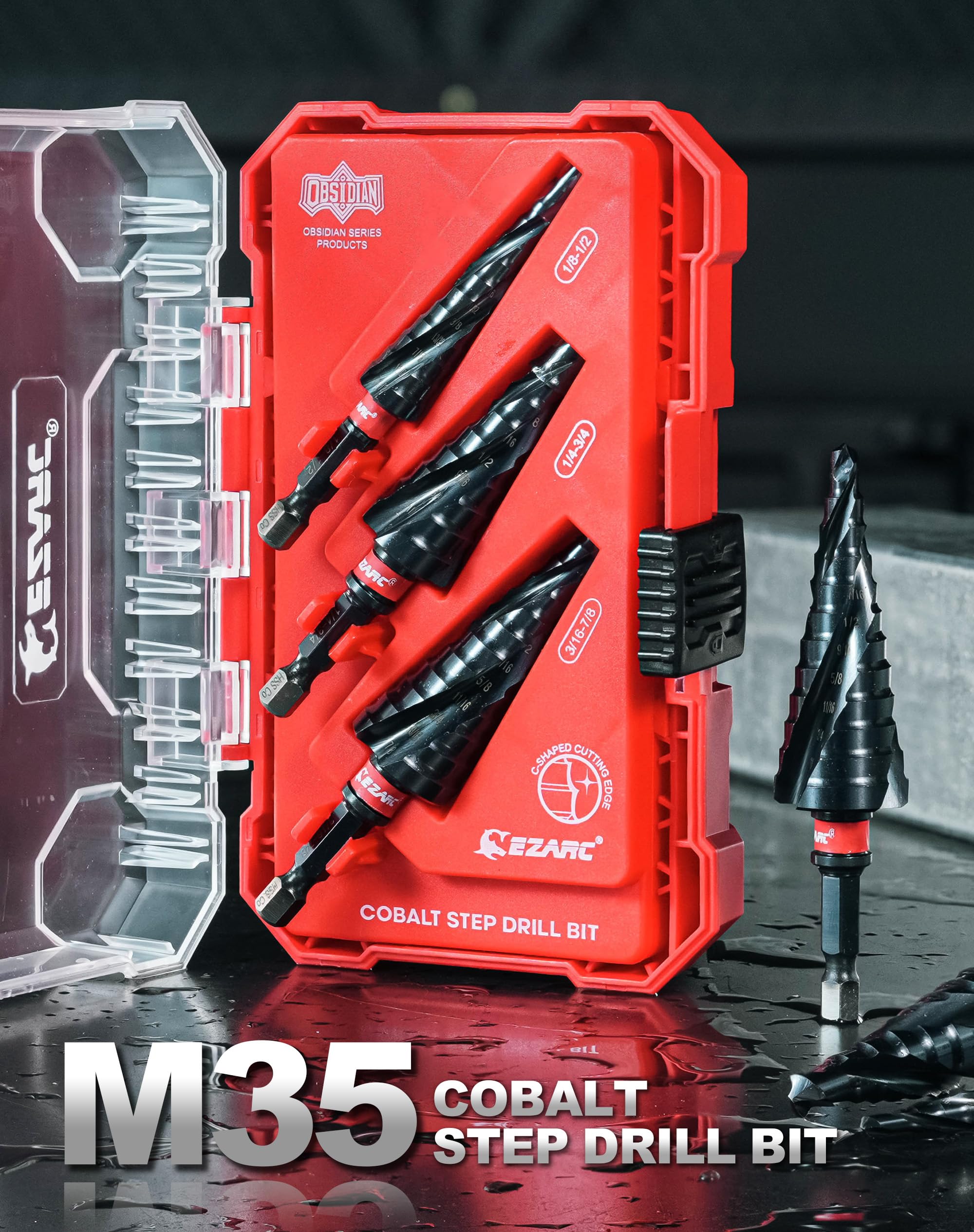 EZARC 1/4 inch hex shank enables quick bit changes.