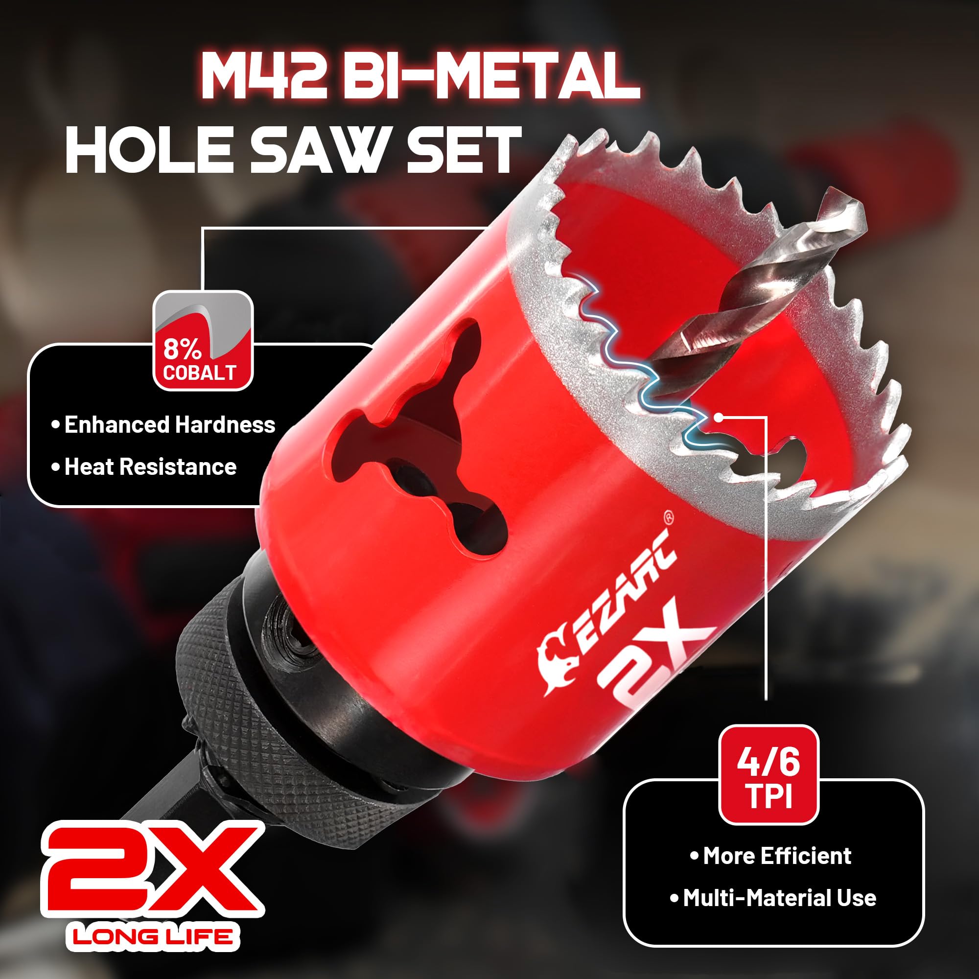 EZARC arbors holding the saws securely for clean, precise cuts.