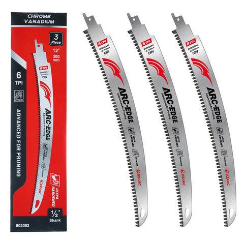 EZARC arc edge pruning blade close-up for powerful pruning.