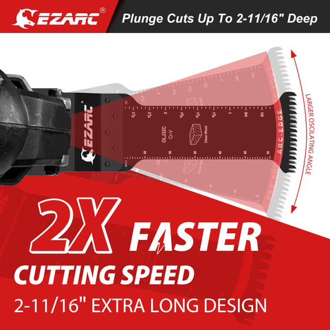 EZARC triple-ground Japanese teeth deliver a clean surface finish.