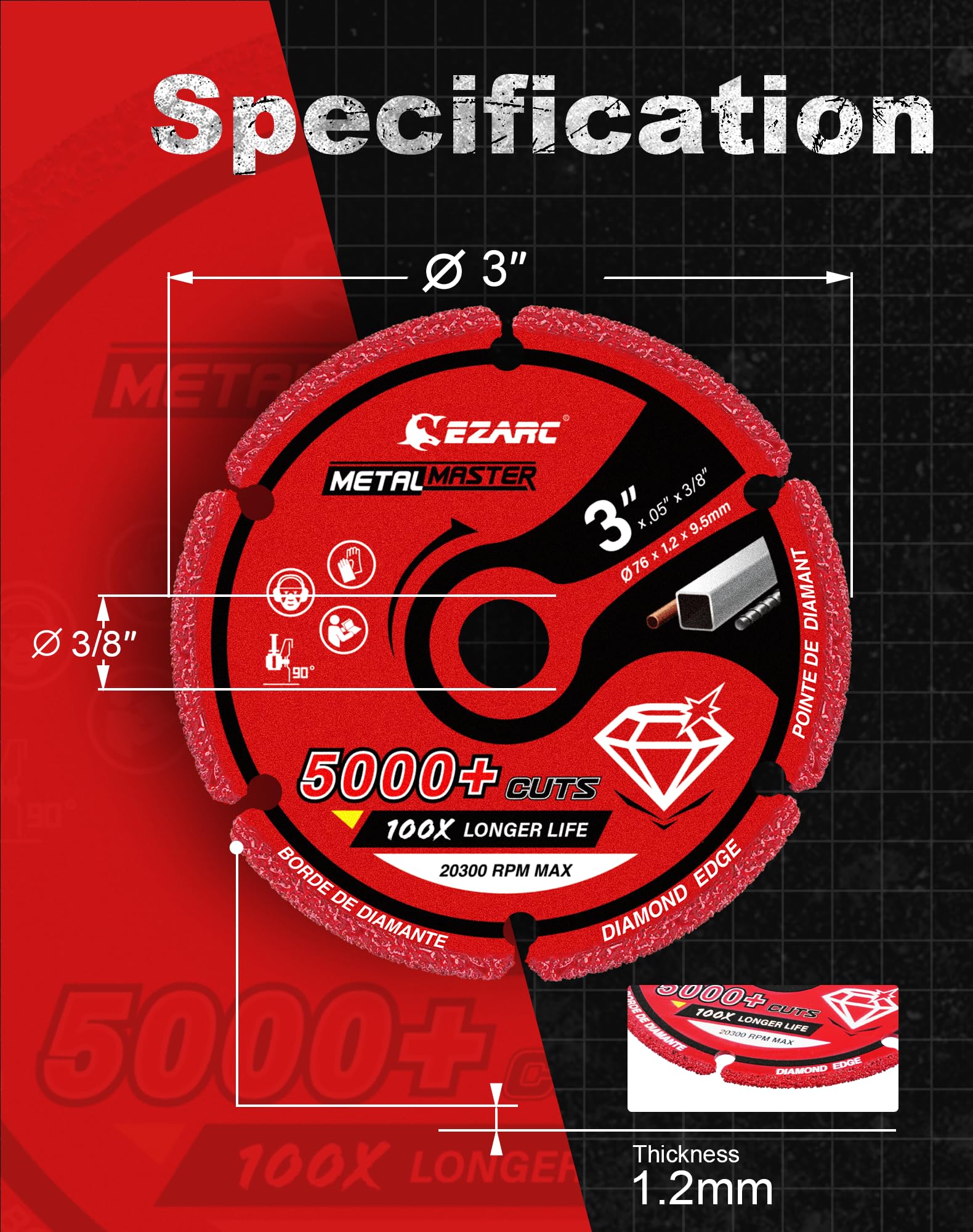 Suitable for steel, stainless steel, cast iron, aluminum, and more.