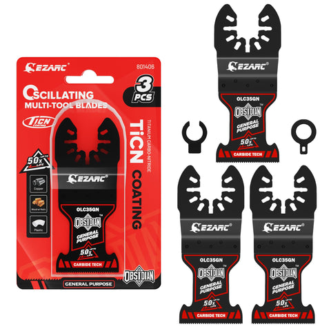 EZARC Obsidian carbide blade pack with three blades for multi-material tasks