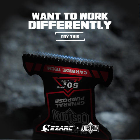EZARC Obsidian TiCN coating close-up highlighting durability for fast cuts